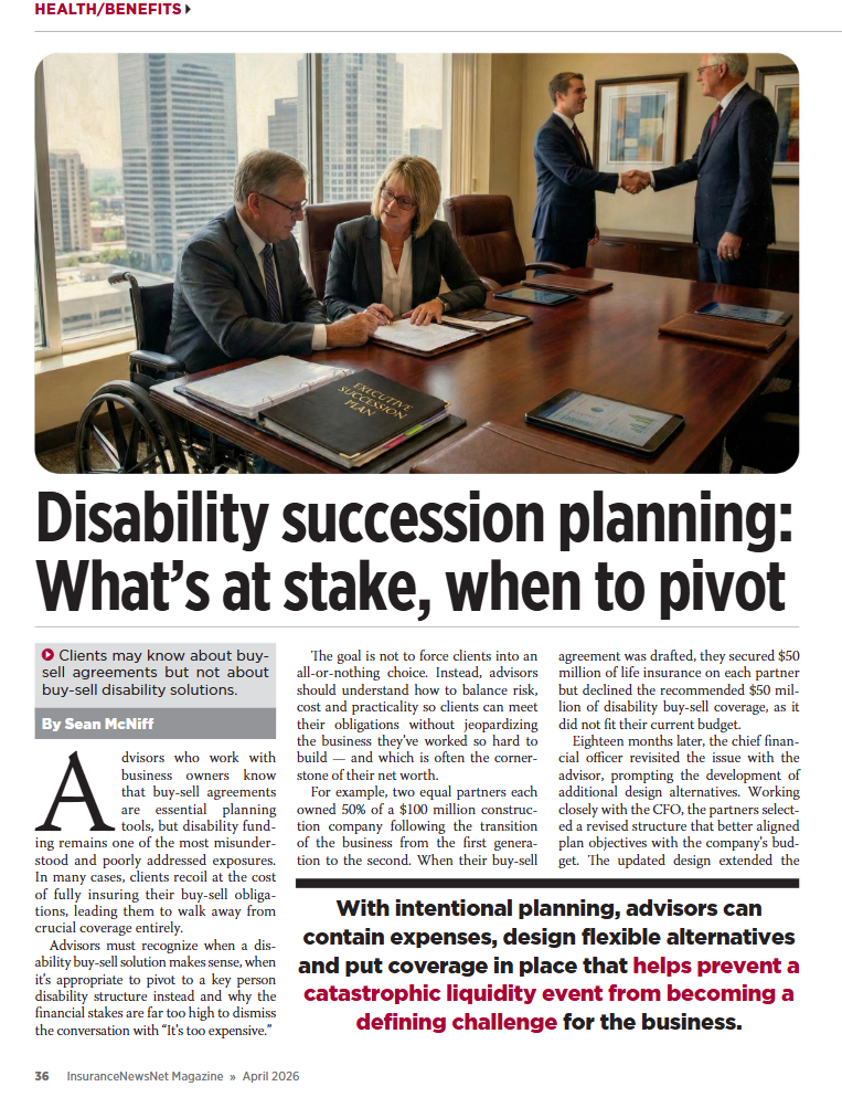 Disability buy-sell coverage